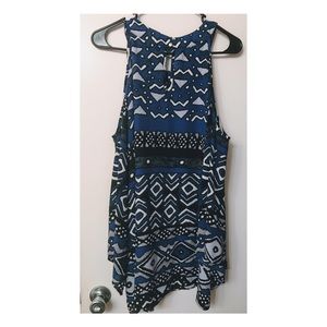 Ashley Stewart blue & black Blouse